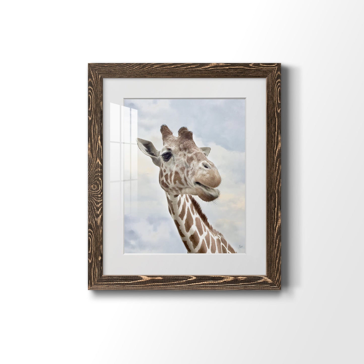 Smiley - Premium Framed Print - Distressed Barnwood Frame - Ready to Hang