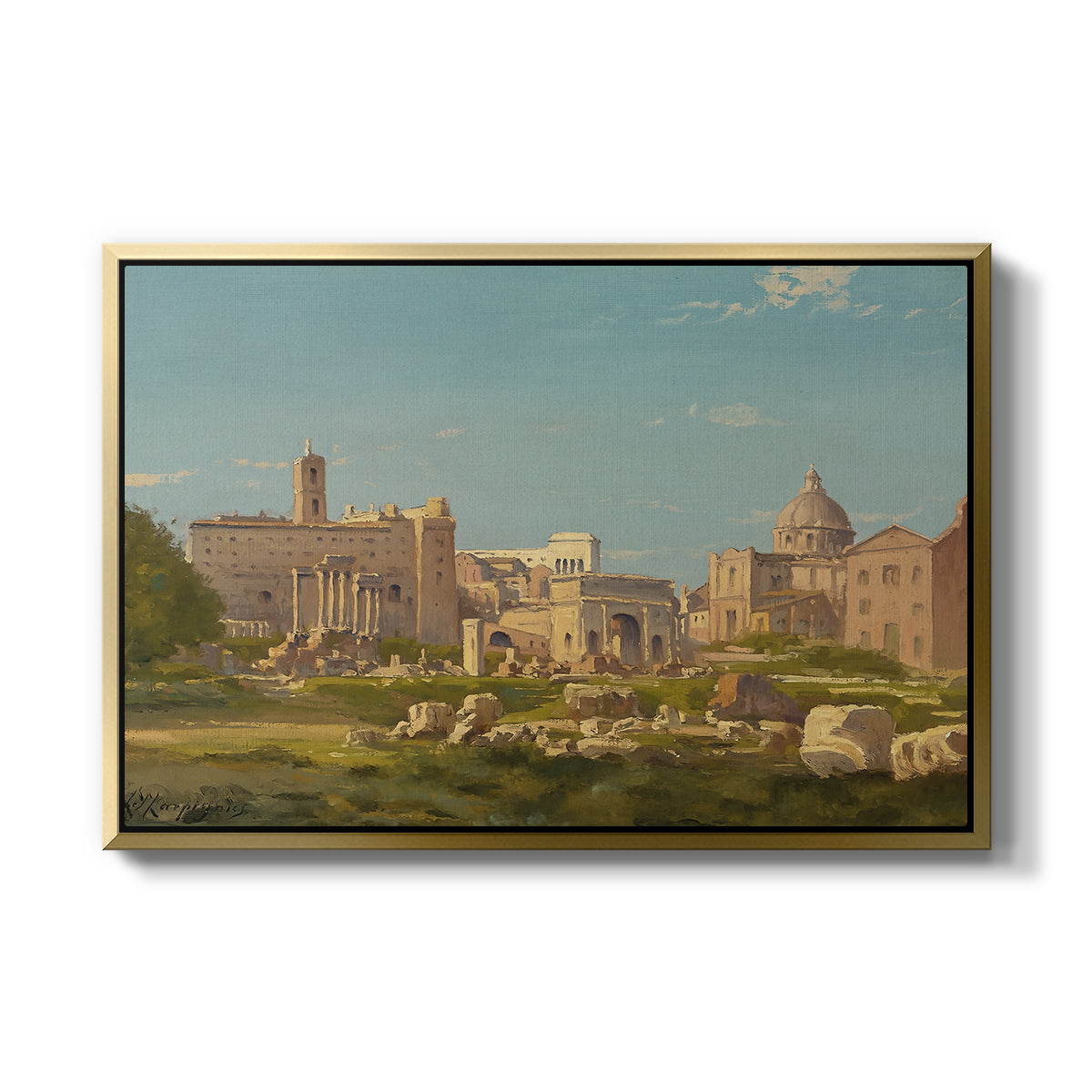 The Roman Forum, c. 1860 - Floater Framed Canvas Print