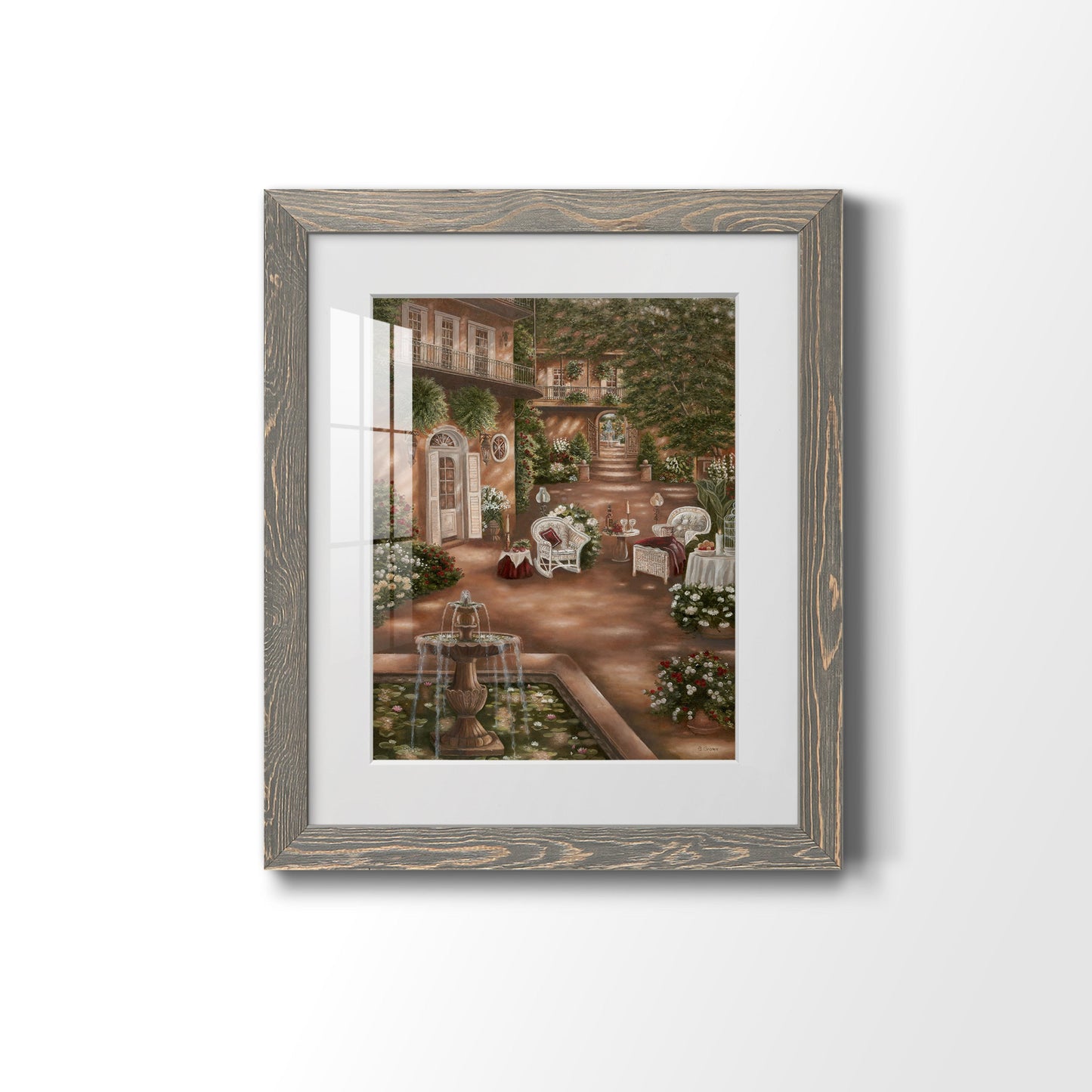 Evening Cocktails I - Premium Framed Print - Distressed Barnwood Frame - Ready to Hang