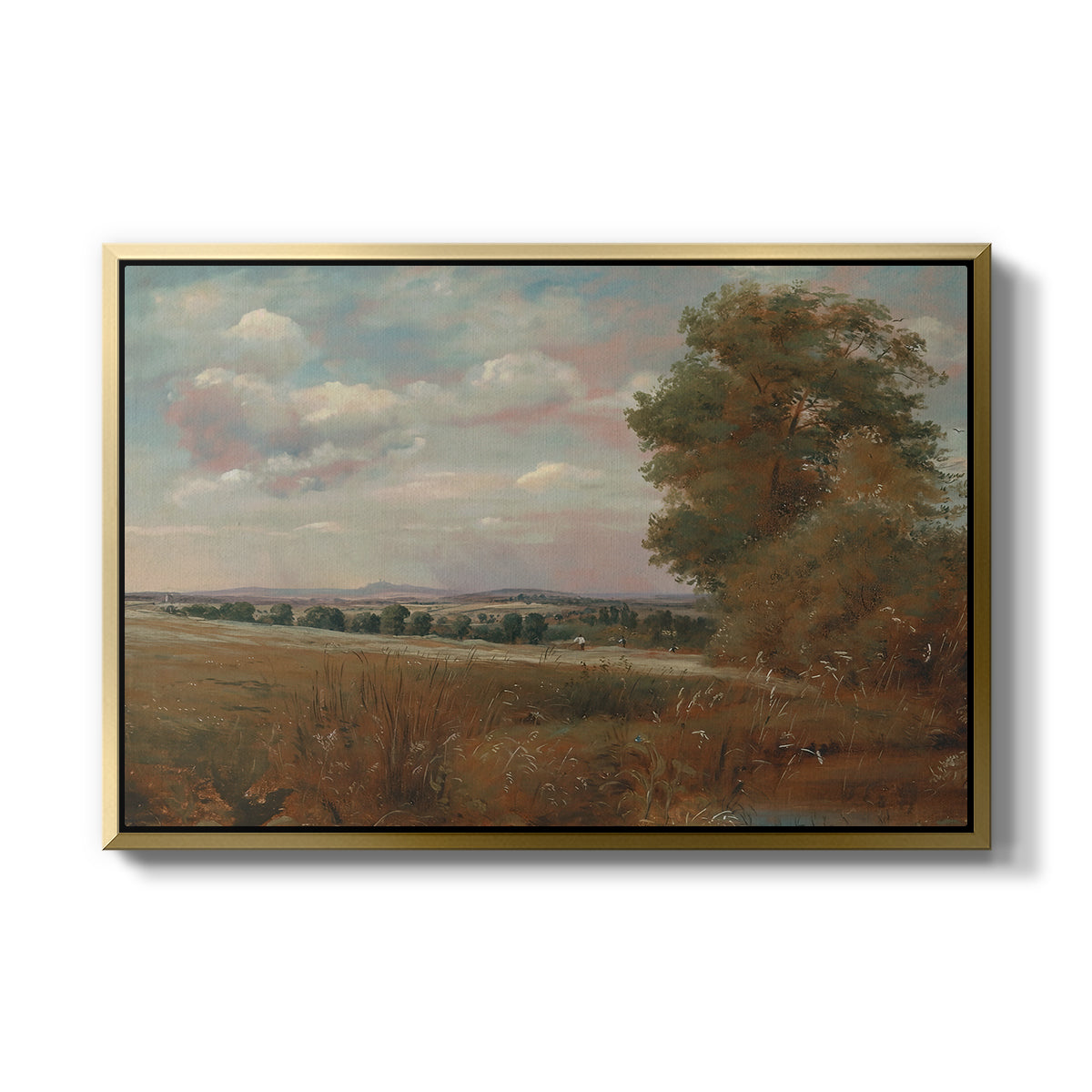 Landscape at Hampstead, with Harrow in the Distance, c. 1849-1855 - Floater Framed Canvas Print
