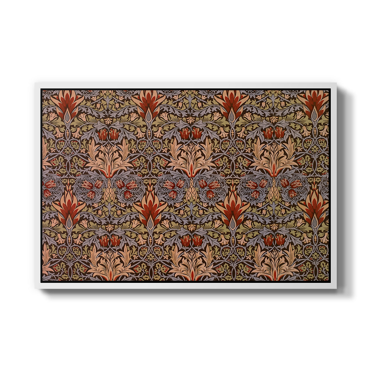 Snakeshead - Red/Cumin, c. 1876 - Floater Framed Canvas Print