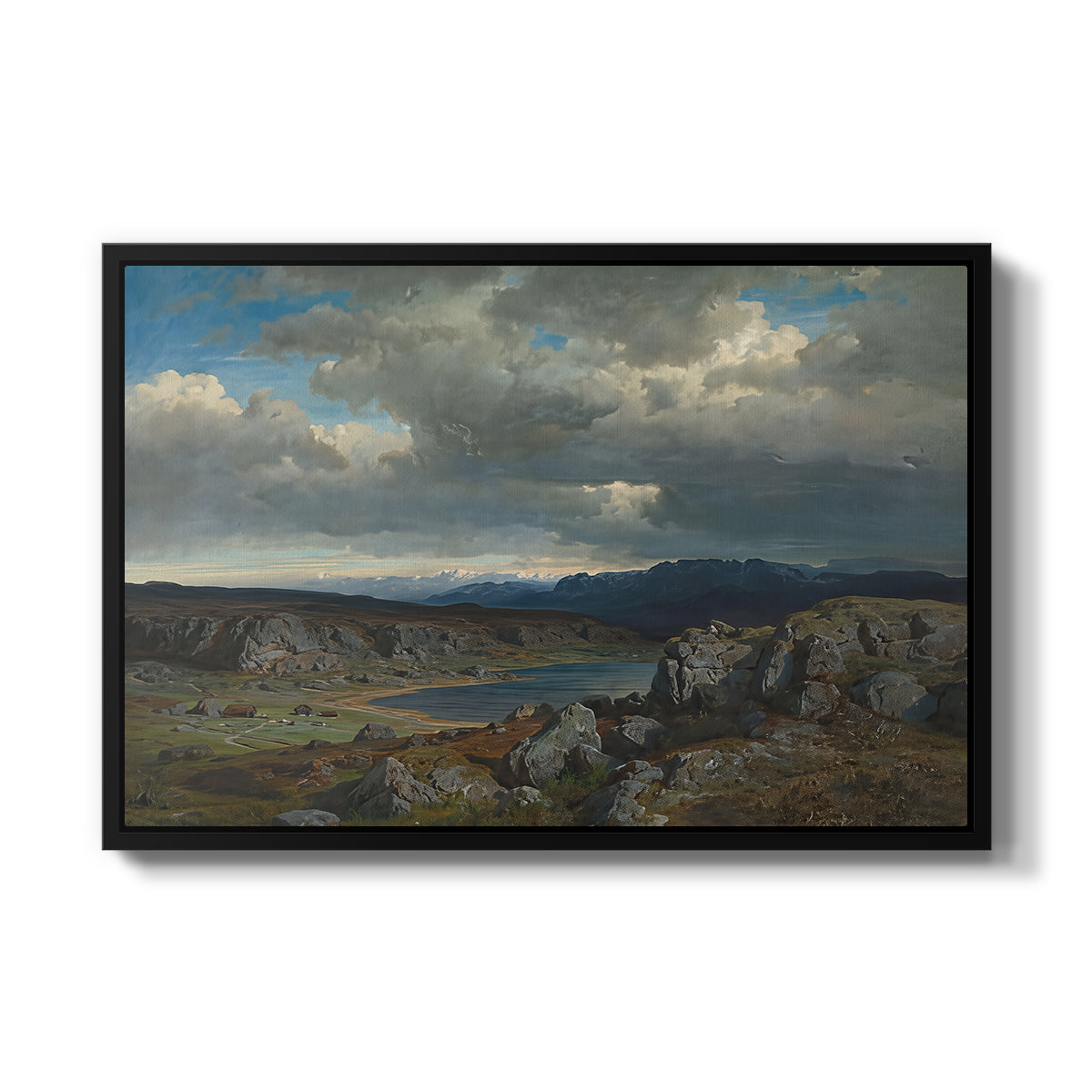 Norwegian Highlands, 1857 - Floater Framed Canvas Print