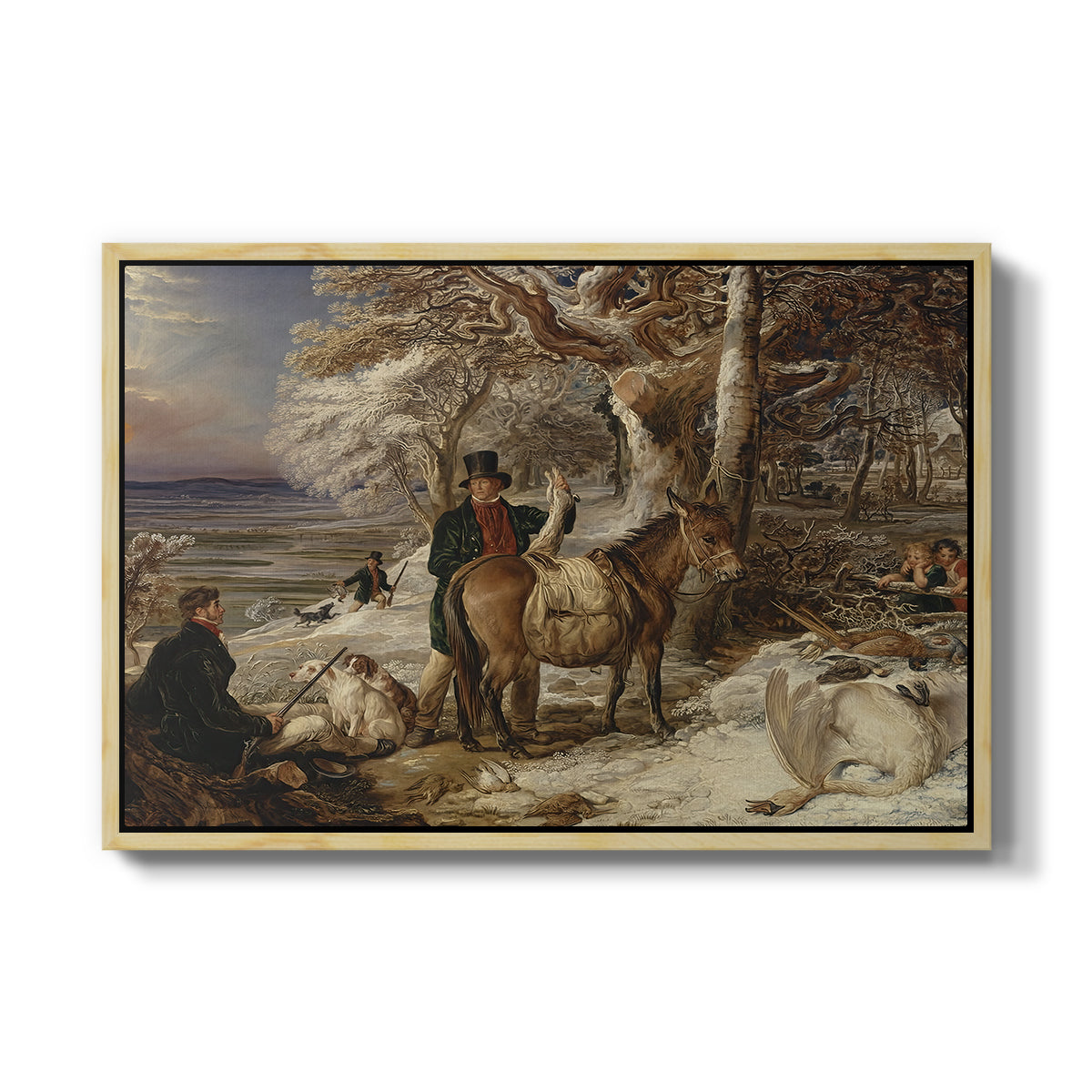 The Day's Sport, 1826 - Floater Framed Canvas Print