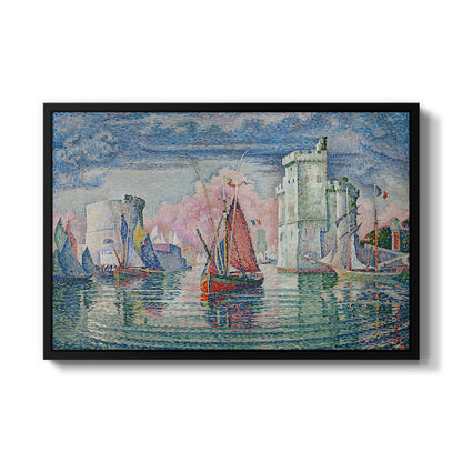 Entrance to the Port of La Rochelle, 1921 - Floater Framed Canvas Print