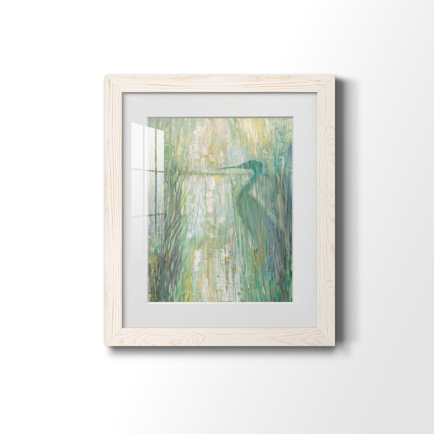 Morning Egret II - Premium Framed Print - Distressed Barnwood Frame - Ready to Hang