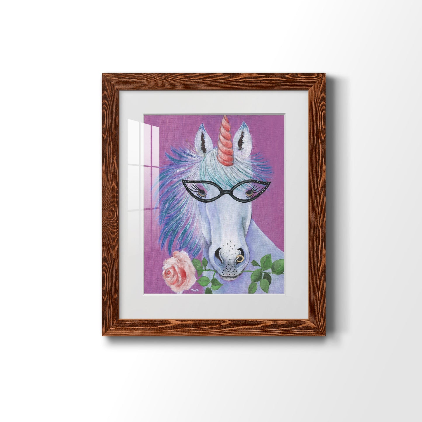 Unicorn III - Barnwood Framed Art Print