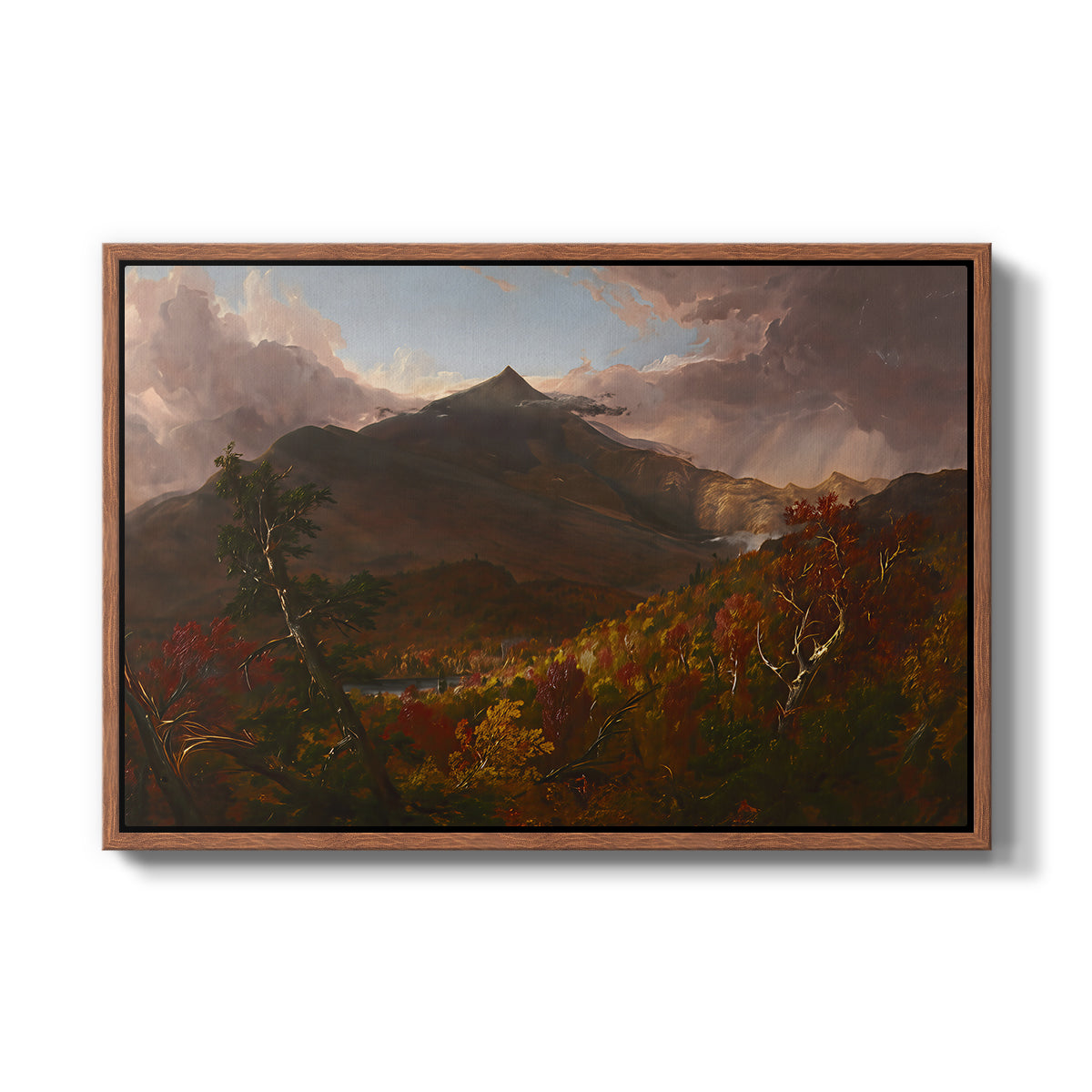 View of Schroon Mountain, Essex County, New York, After a Storm, 1838 - Floater Framed Canvas Print