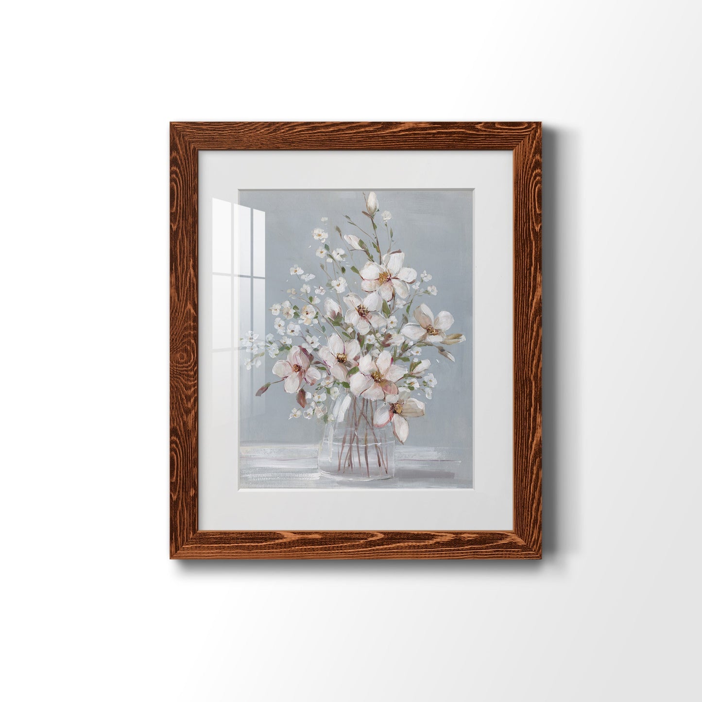 Magnolia Romance - Barnwood Framed Art Print
