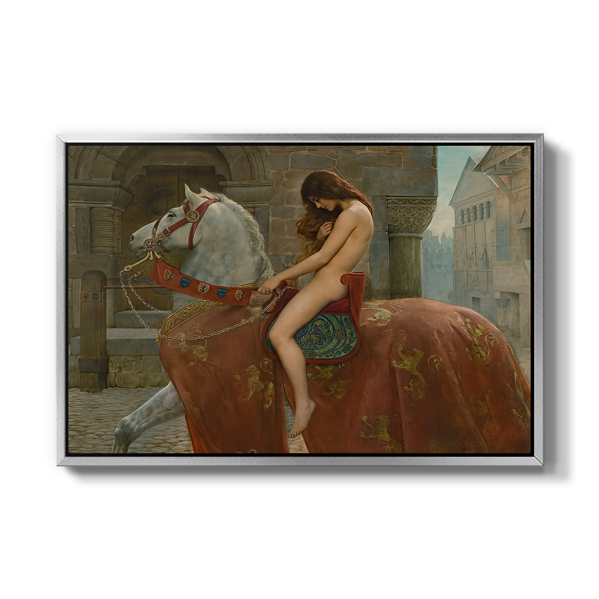 Lady Godiva, 1898 - Floater Framed Canvas Print