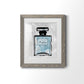 Blue Wash Perfume - Premium Framed Print - Distressed Barnwood Frame - Ready to Hang