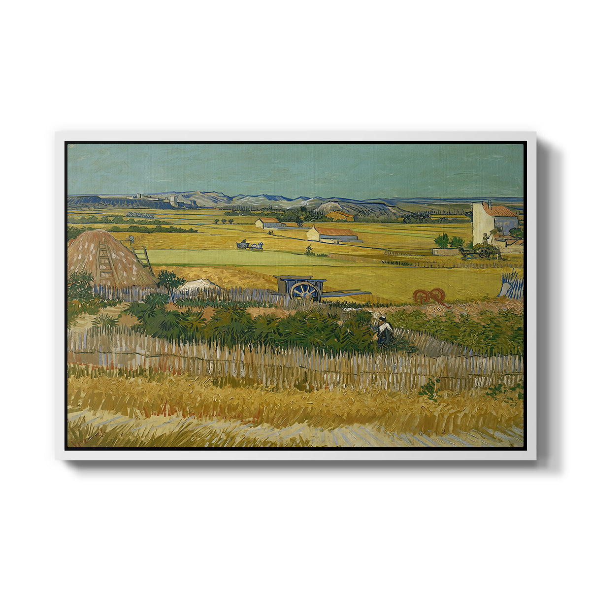 The Harvest, 1888 - Floater Framed Canvas Print