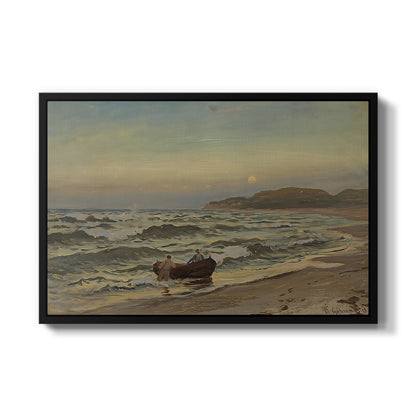 Storm at Rügen, 1882 - Floater Framed Canvas Print