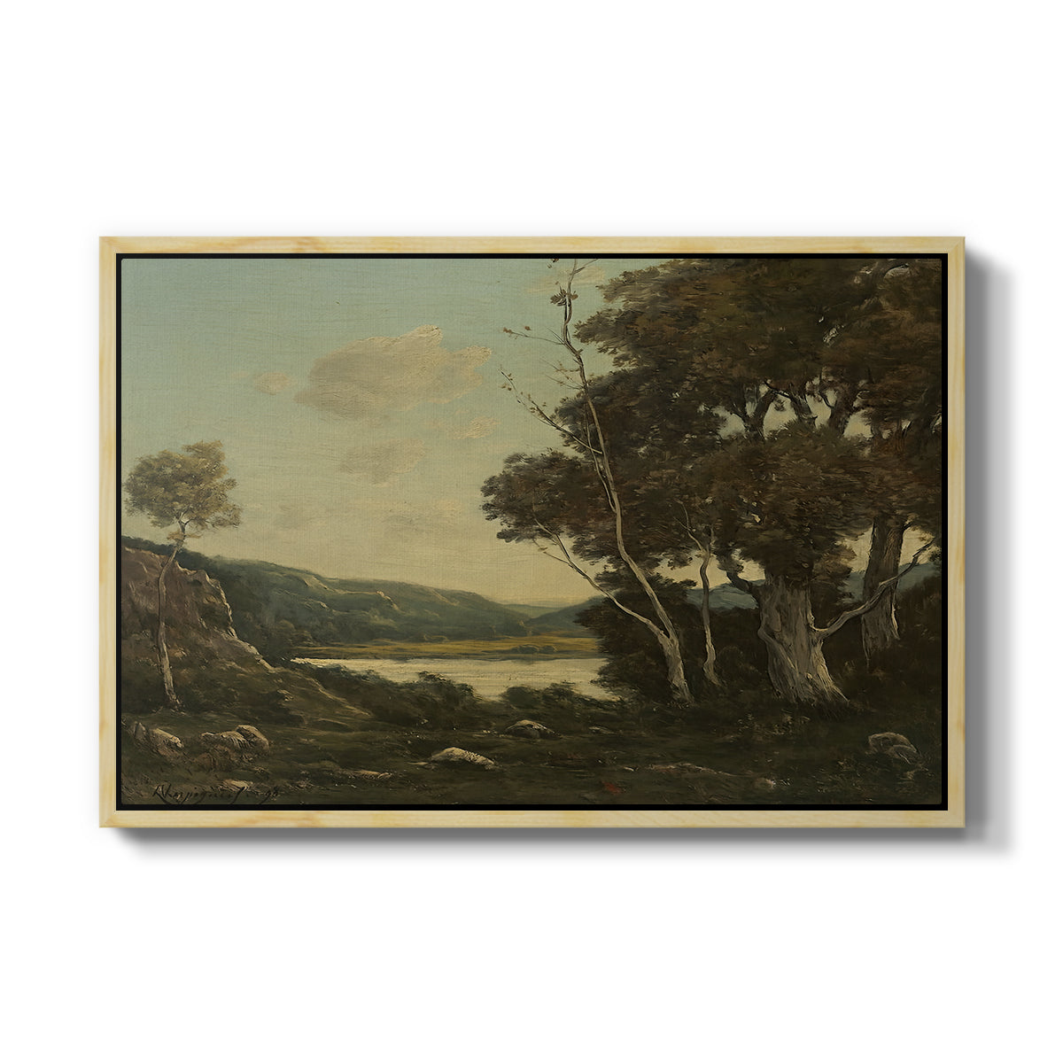 Landscape, 1898 - Floater Framed Canvas Print