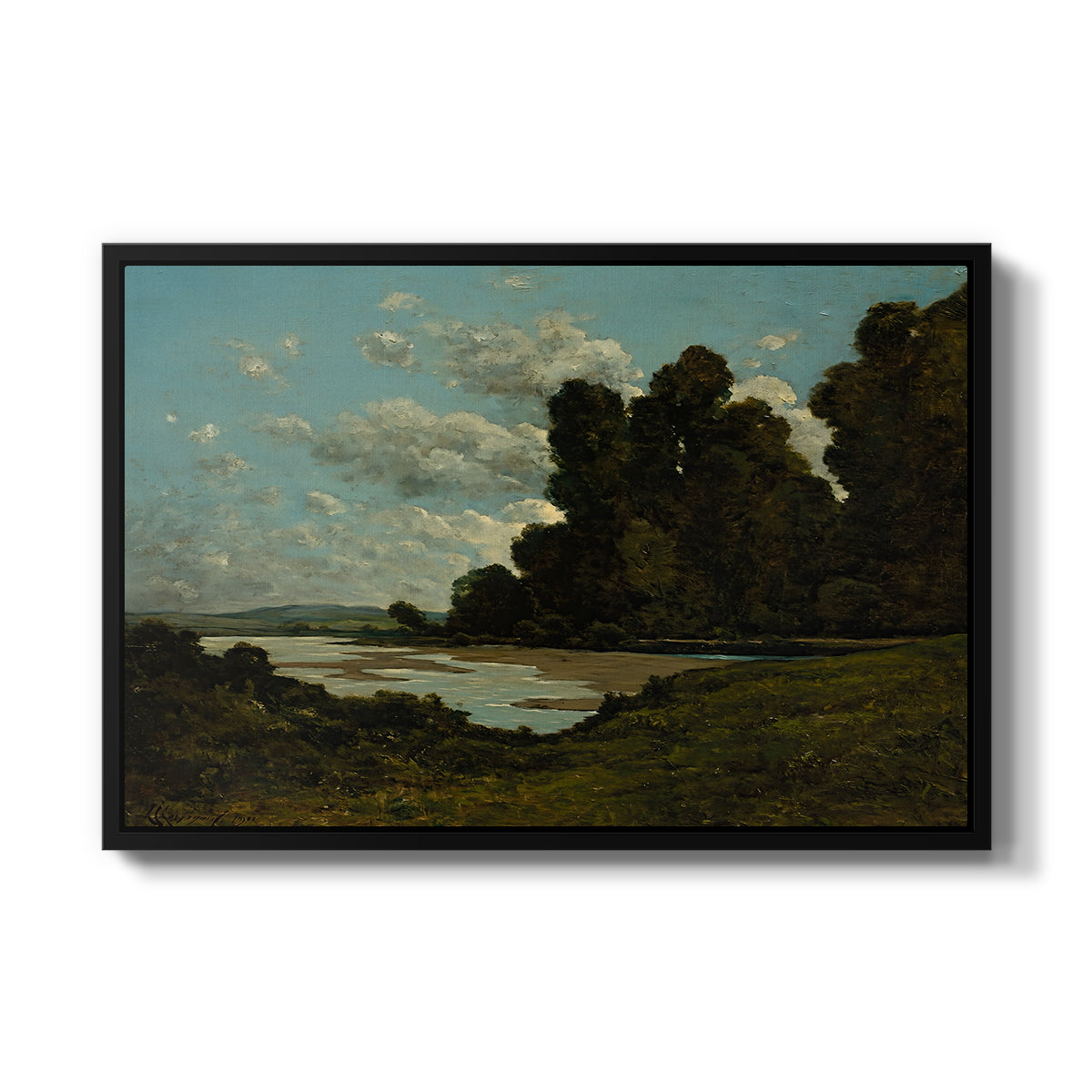 The River Loire at Nevers, 1901 - Floater Framed Canvas Print
