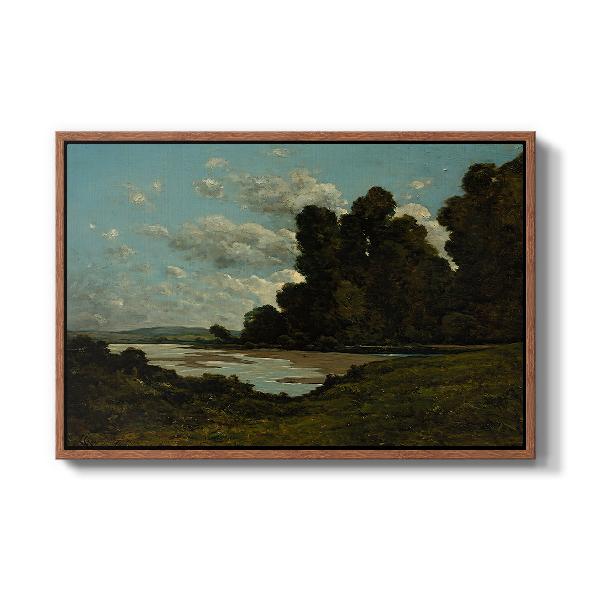 The River Loire at Nevers, 1901 - Floater Framed Canvas Print
