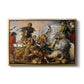 The Wolf and Fox Hunt, c. 1616 - Floater Framed Canvas Print