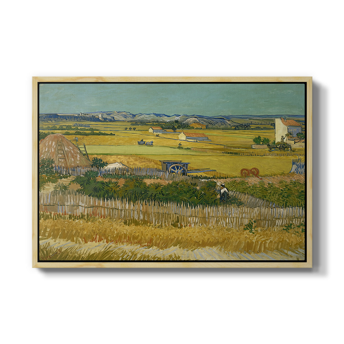 The Harvest, 1888 - Floater Framed Canvas Print