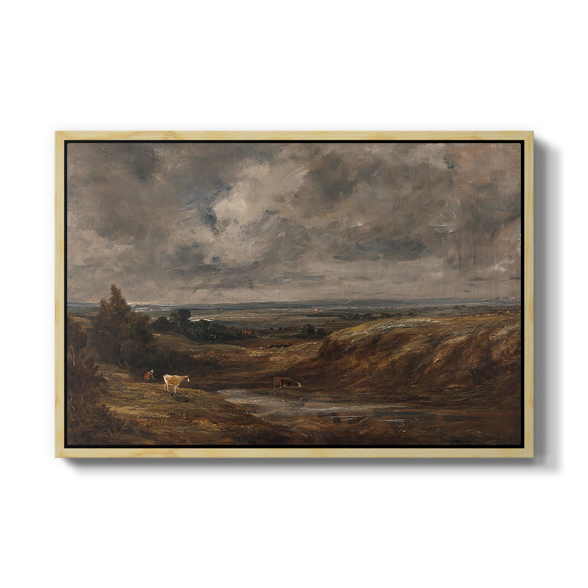 Hampstead Heath, 1825 - Floater Framed Canvas Print