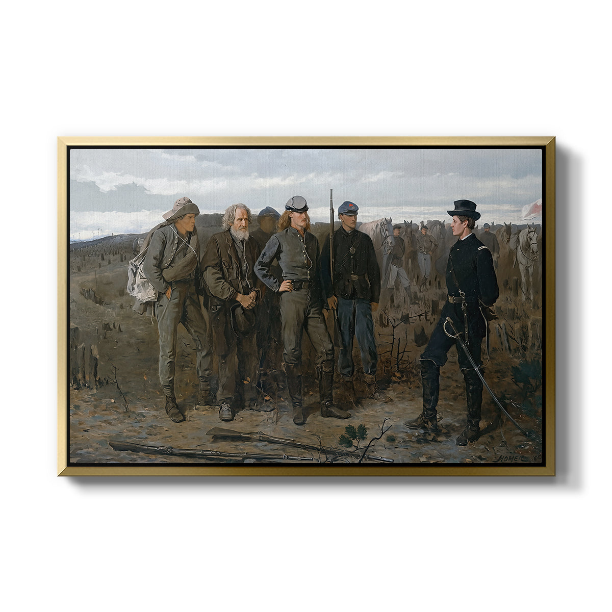 Prisoners from the Front, 1866 - Floater Framed Canvas Print