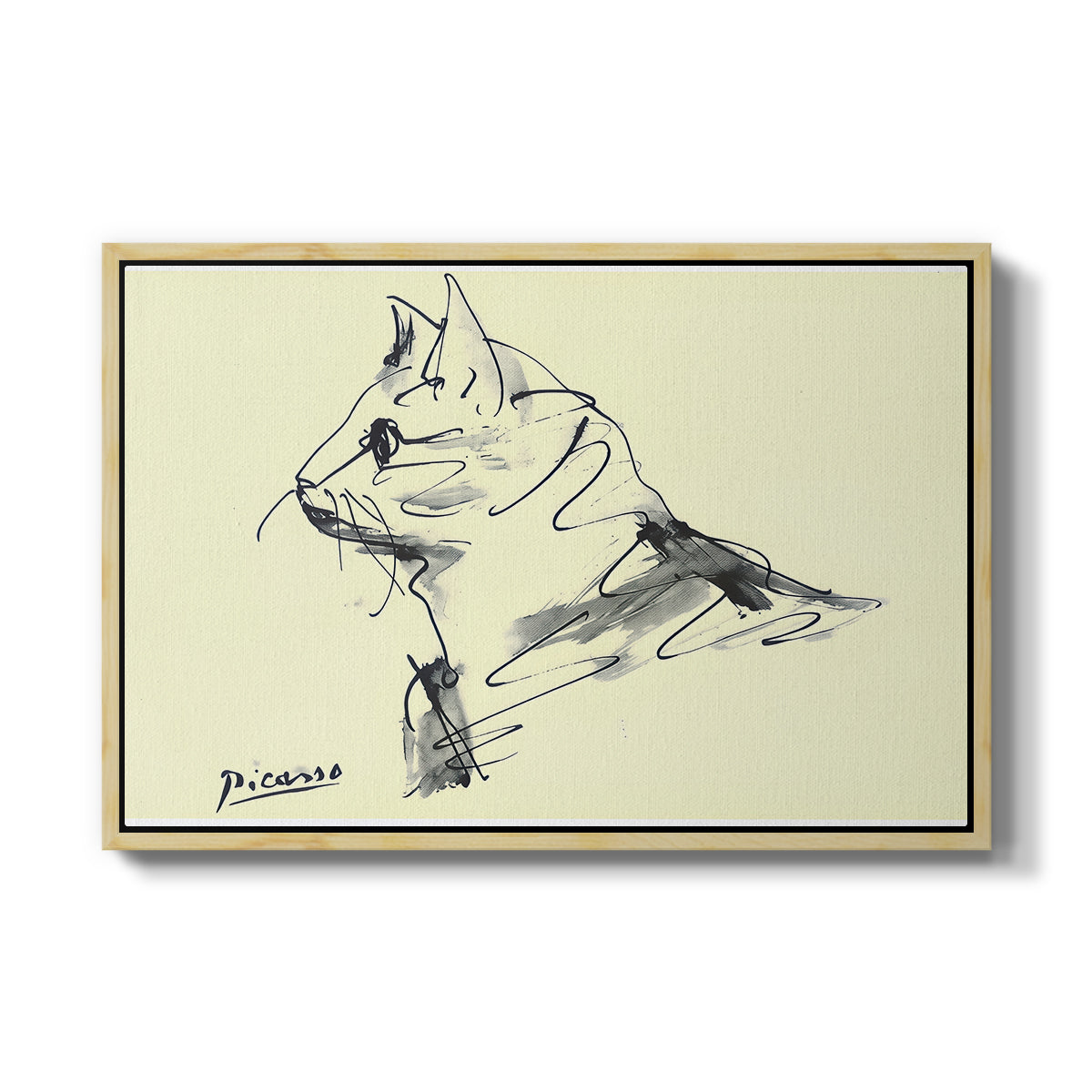 Cat (Le chat), c. 1961 - Floater Framed Canvas Print