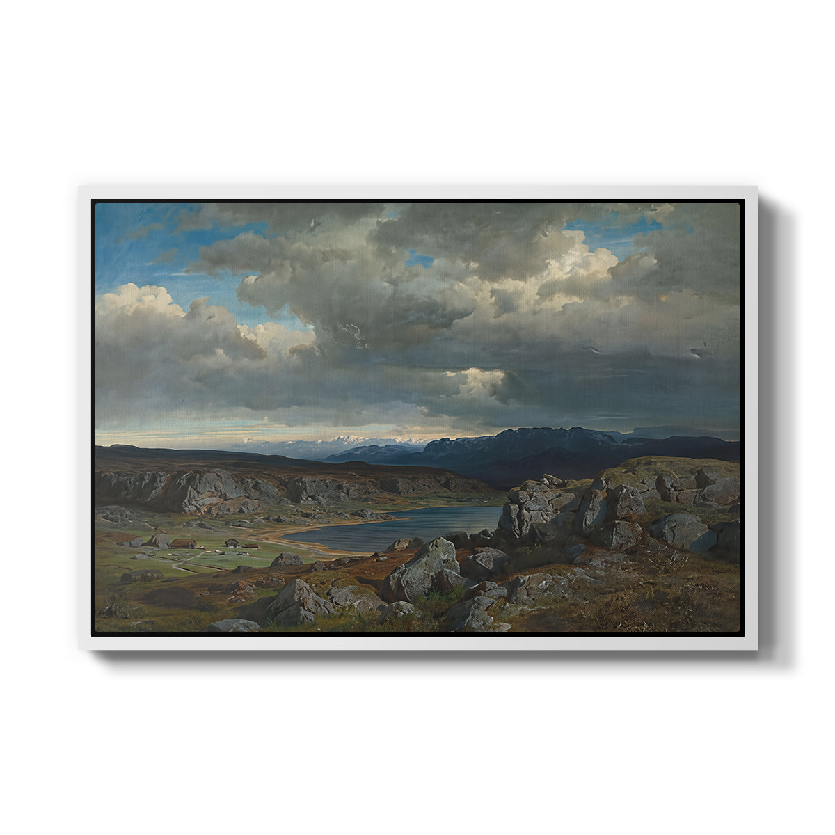 Norwegian Highlands, 1857 - Floater Framed Canvas Print
