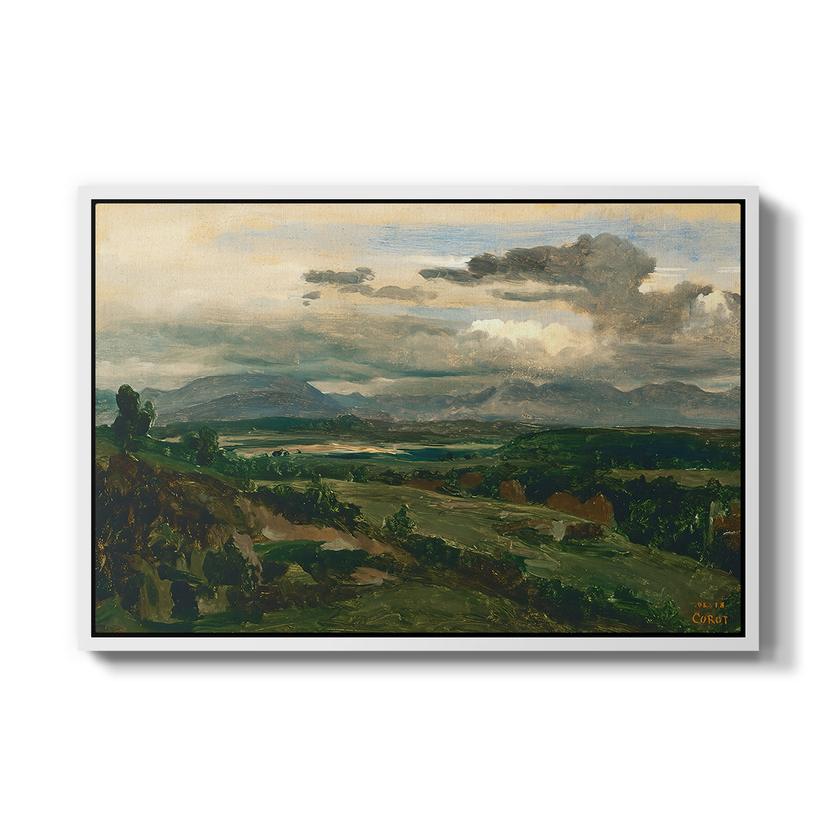 Civita Castellana, c. 1860s - Floater Framed Canvas Print