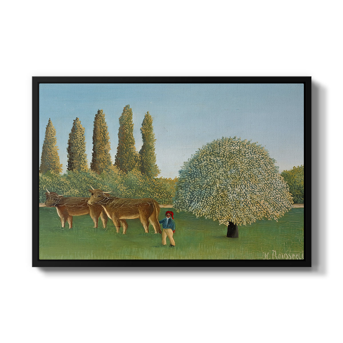 Meadlowland (The Pasture), 1910 - Floater Framed Canvas Print