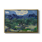 Olive Trees with the Alpilles in the Background, 1889 - Floater Framed Canvas Print