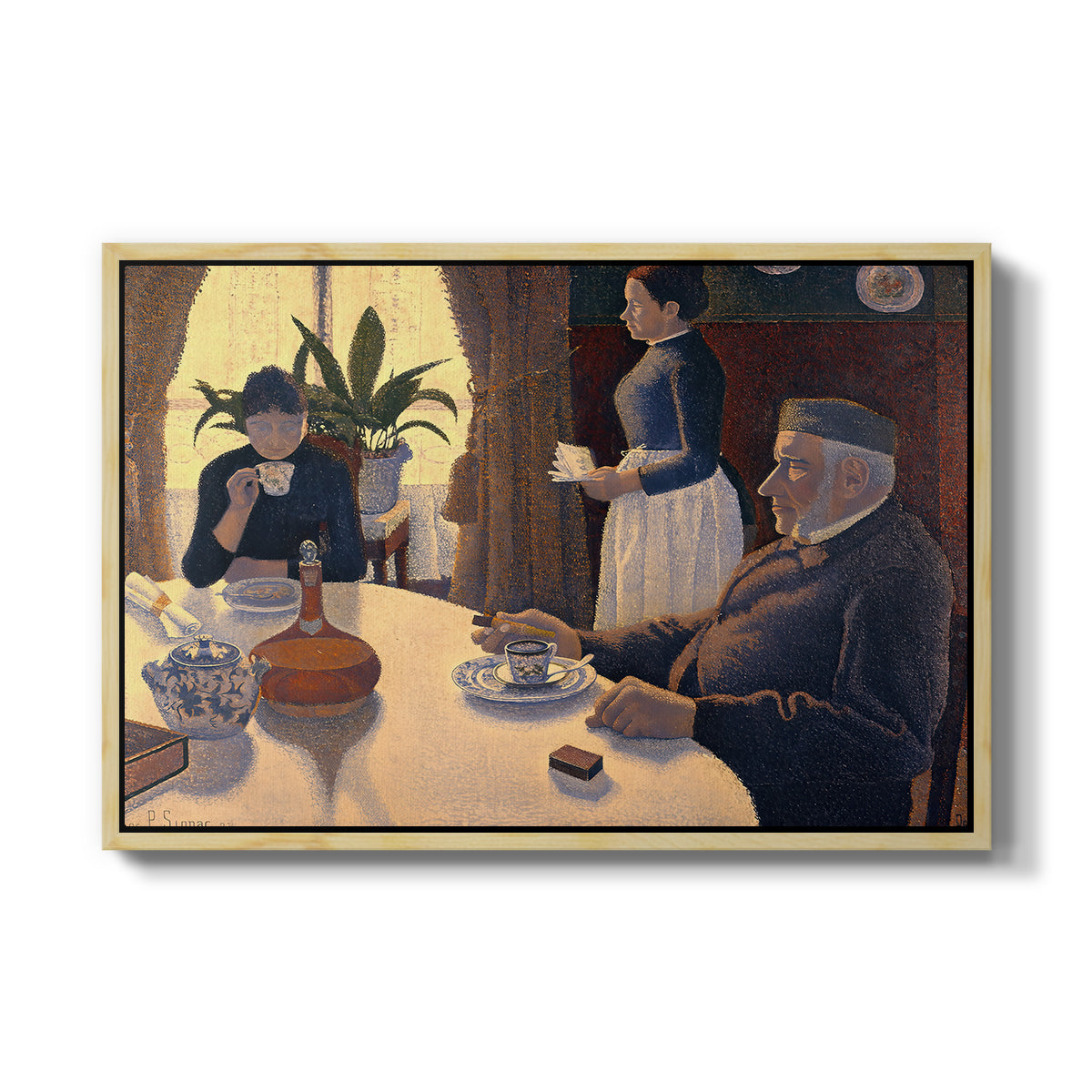 The Dining Room (Breakfast), 1886-1887 - Floater Framed Canvas Print
