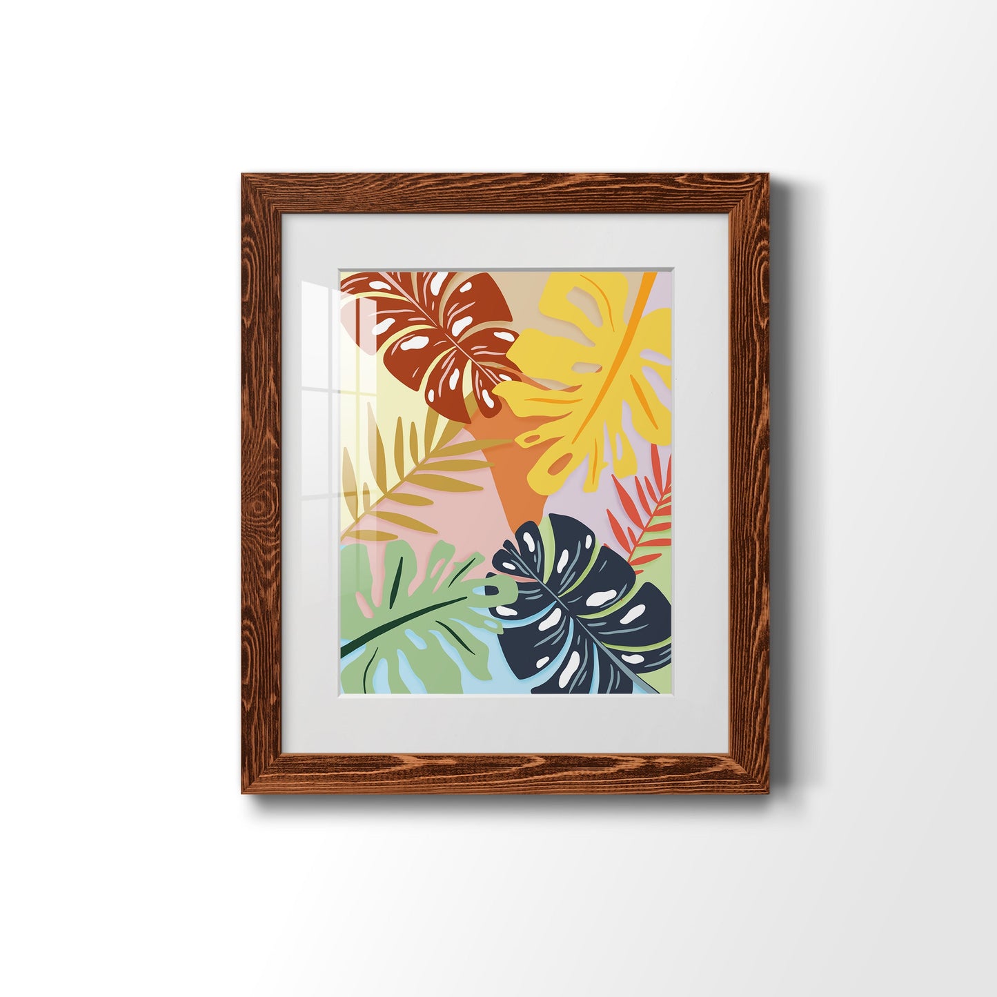 Tropical Foliage II - Premium Framed Print - Distressed Barnwood Frame - Ready to Hang