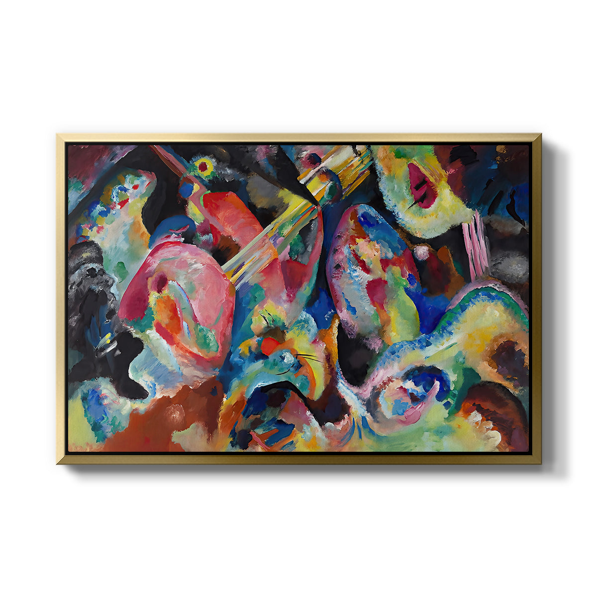 Improvisation. Deluge, 1913 - Floater Framed Canvas Print