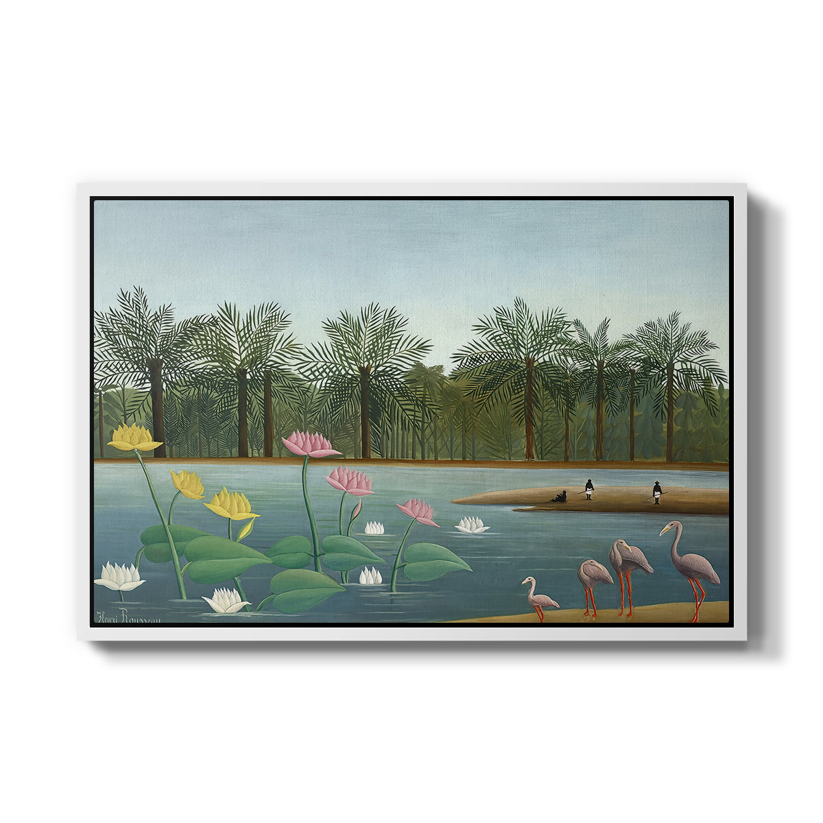 The Flamingoes (Les Flamants), 1907 - Floater Framed Canvas Print