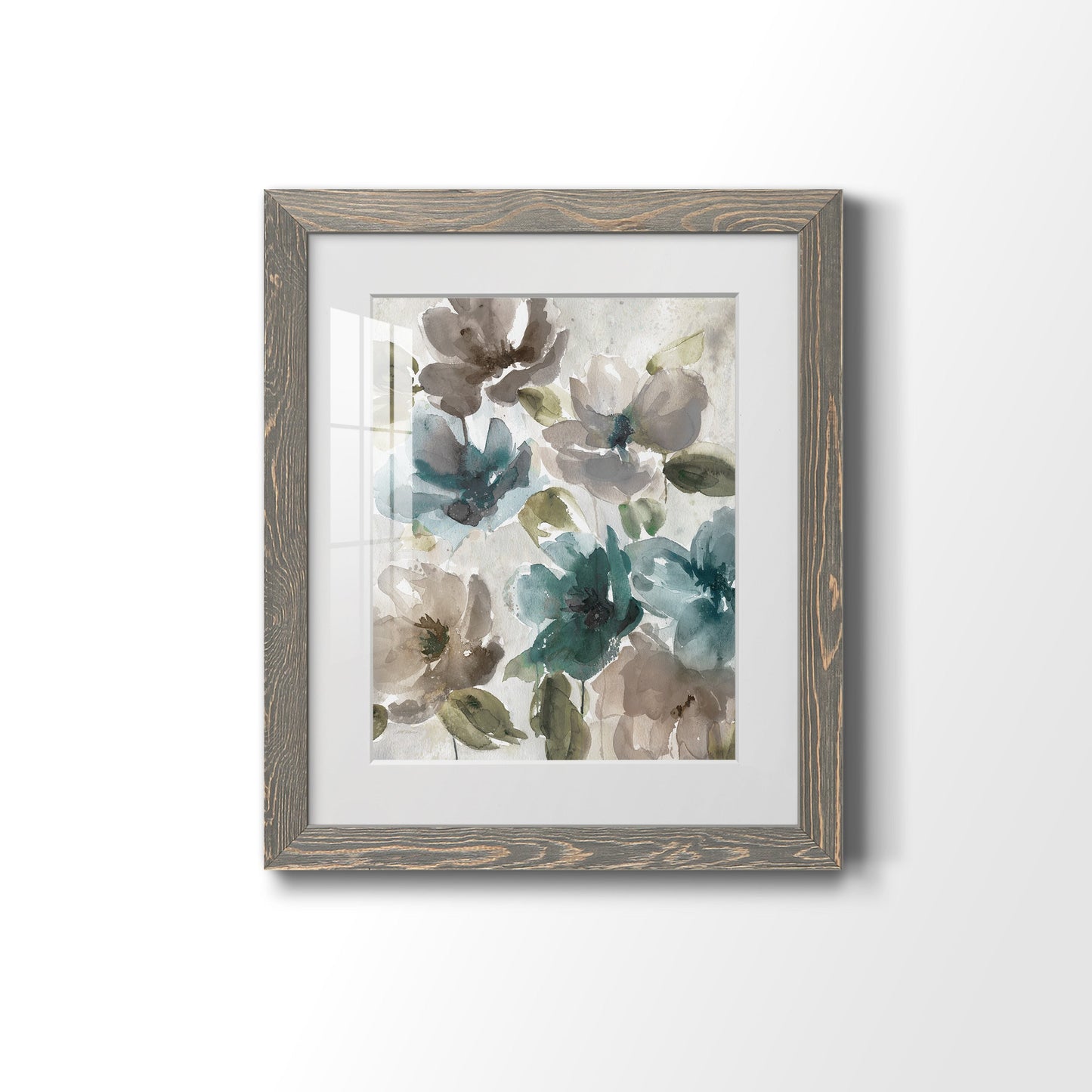 Topaz Garden I - Barnwood Framed Art Print