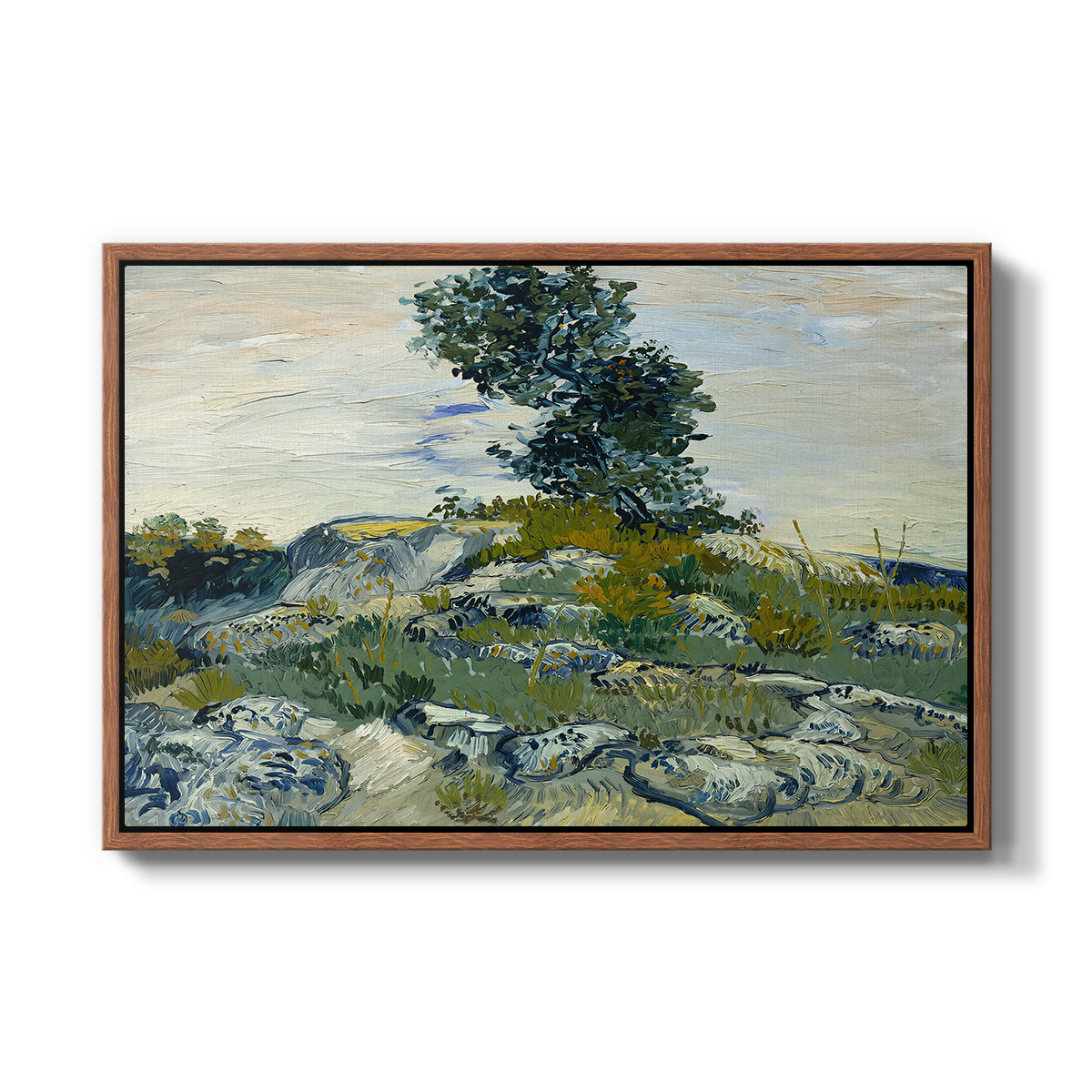 The Rocks, 1888 - Floater Framed Canvas Print