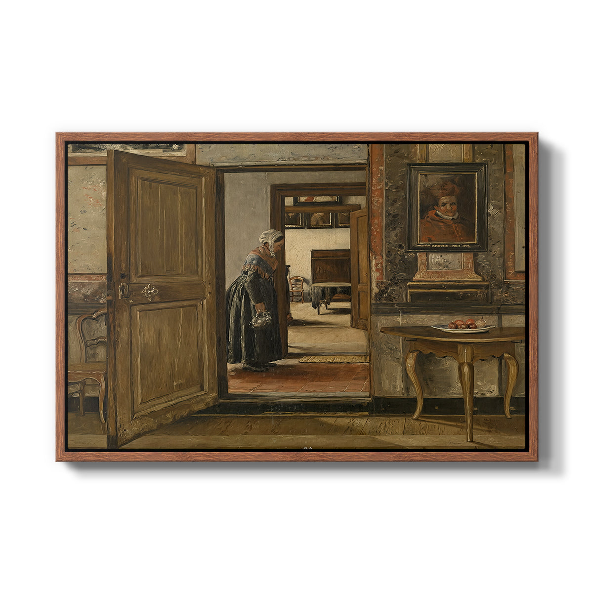 Interior of the Terninck Institution in Antwerp, 1884 - Floater Framed Canvas Print