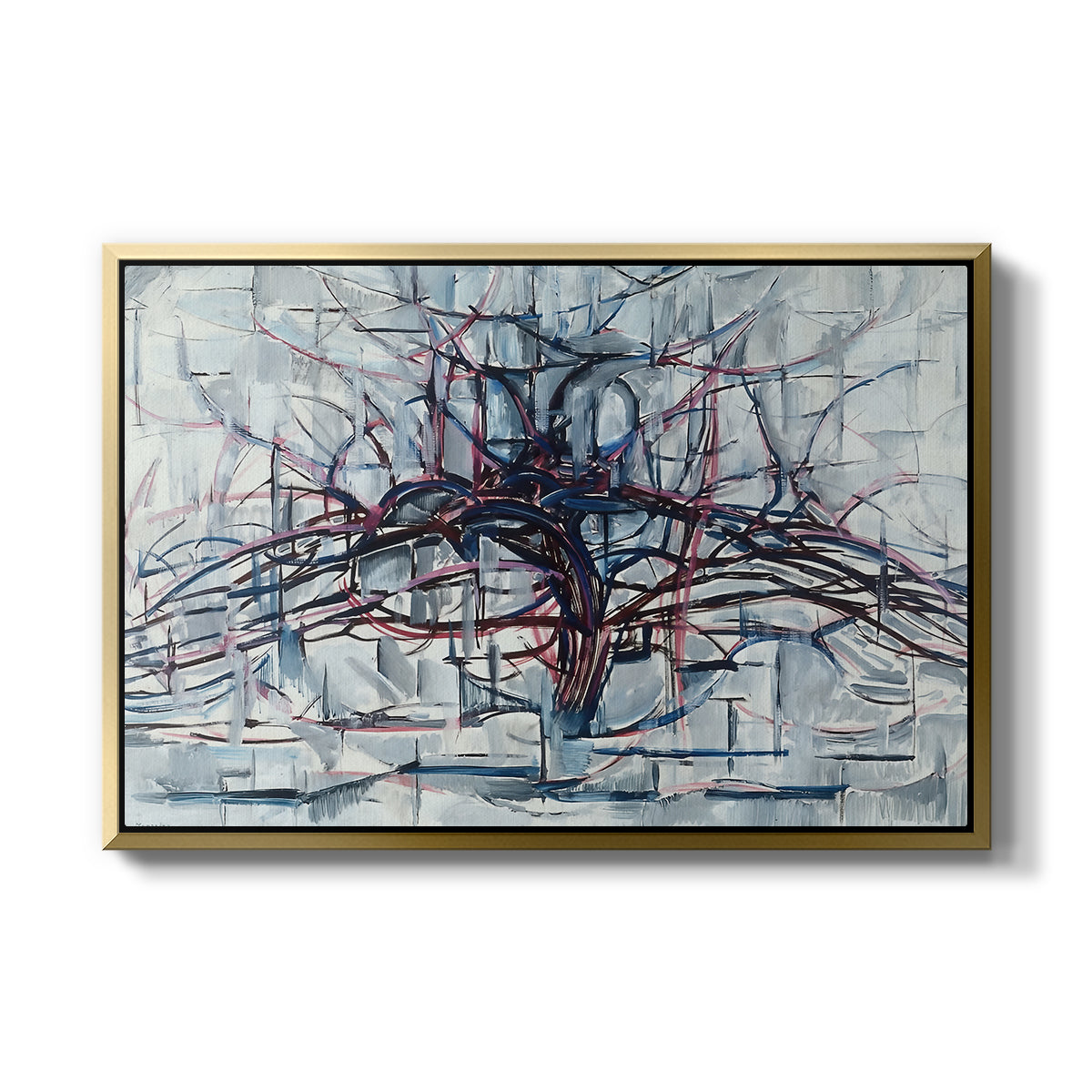 Horizontal Tree, 1912 - Floater Framed Canvas Print