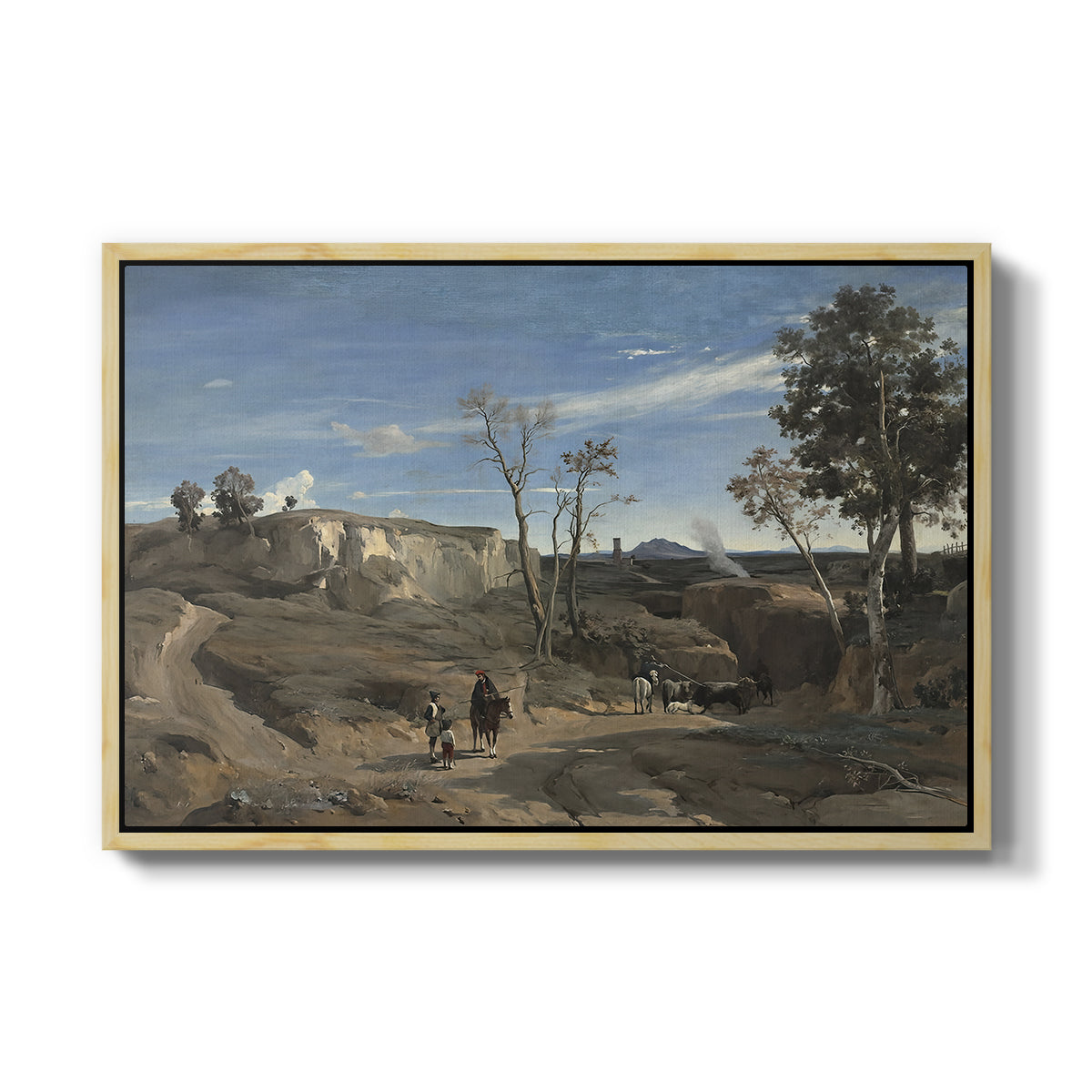 La Cervara, the Roman Campagna, c. 1830-1831 - Floater Framed Canvas Print
