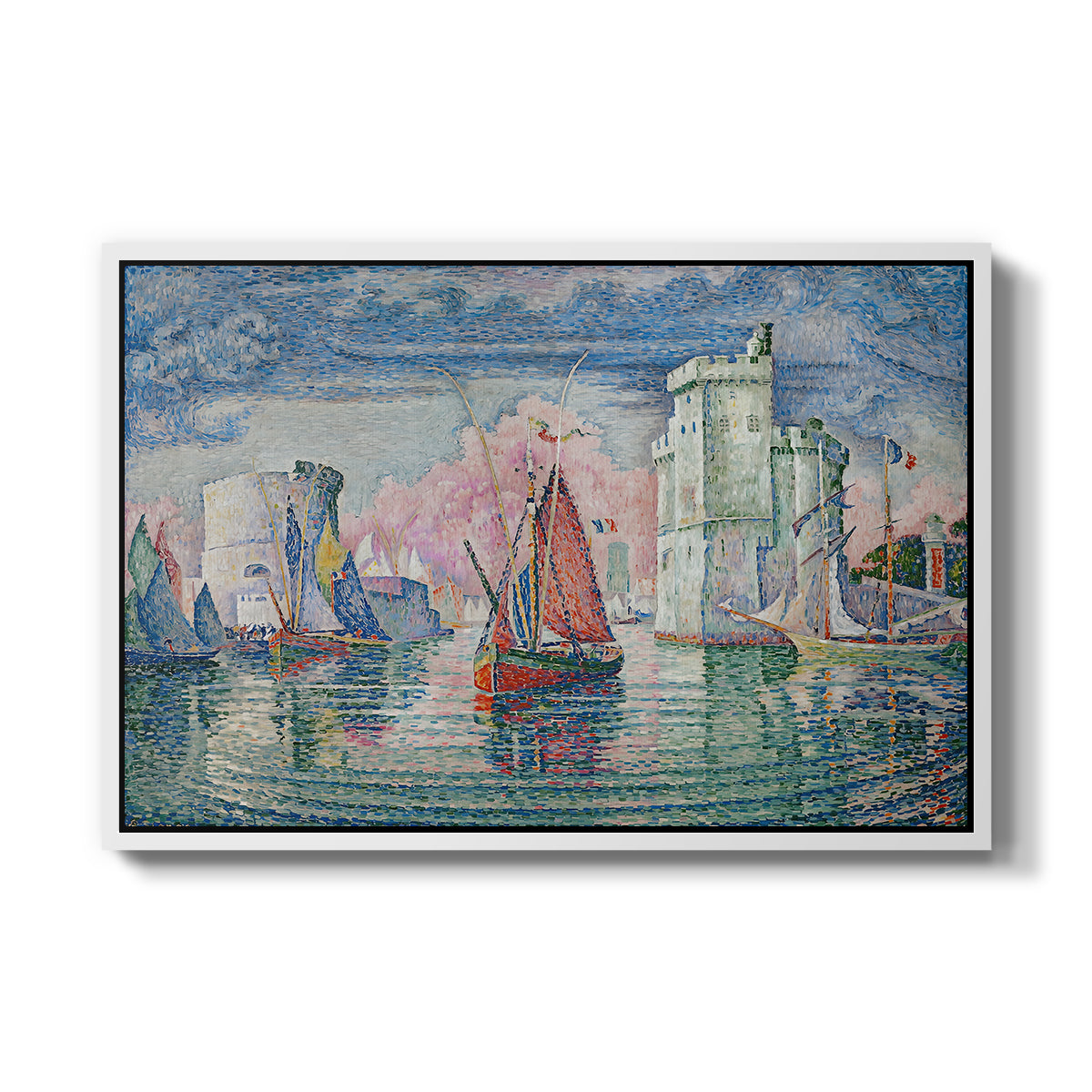 Entrance to the Port of La Rochelle, 1921 - Floater Framed Canvas Print