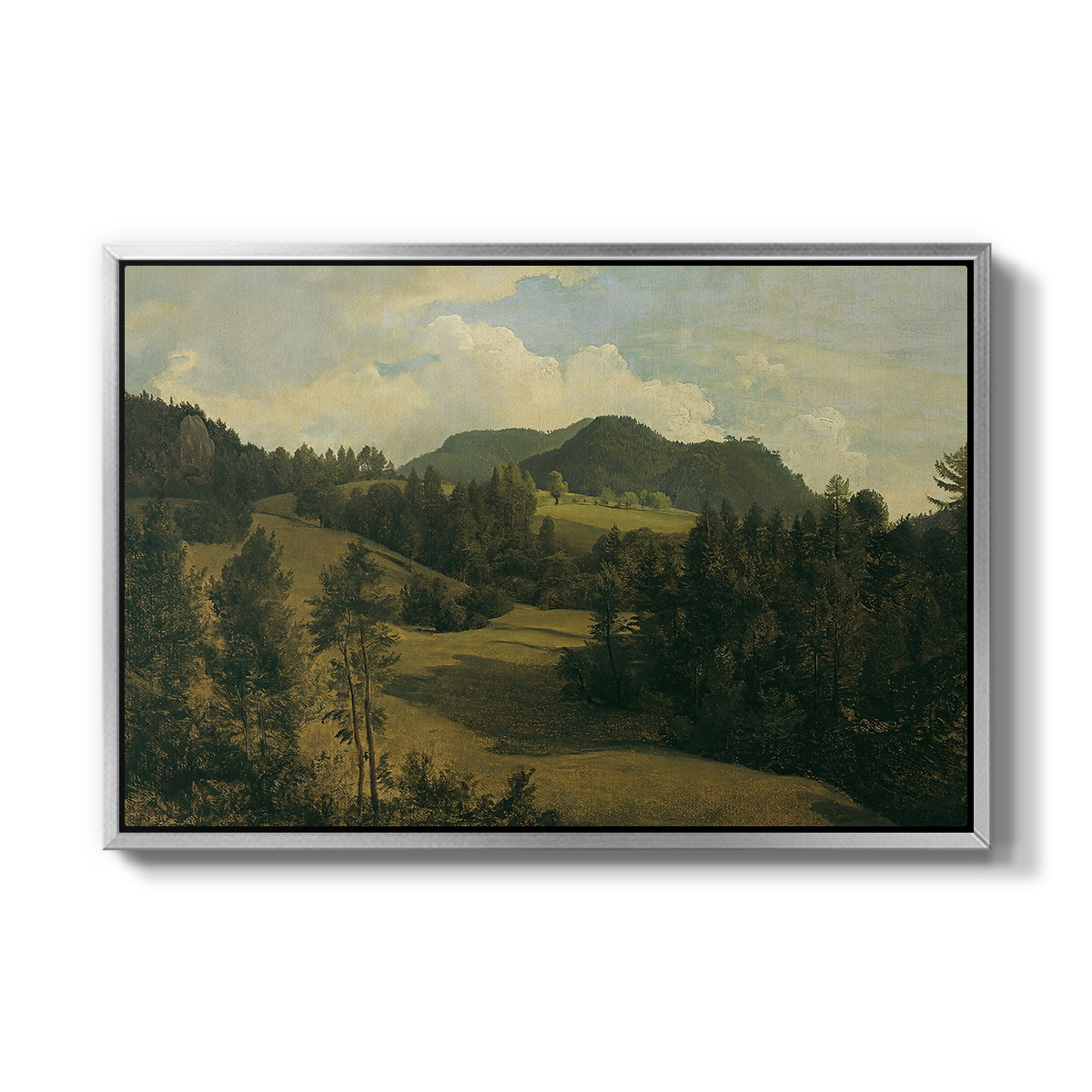 Landscape near Miesenbach, c. 1830 - Floater Framed Canvas Print