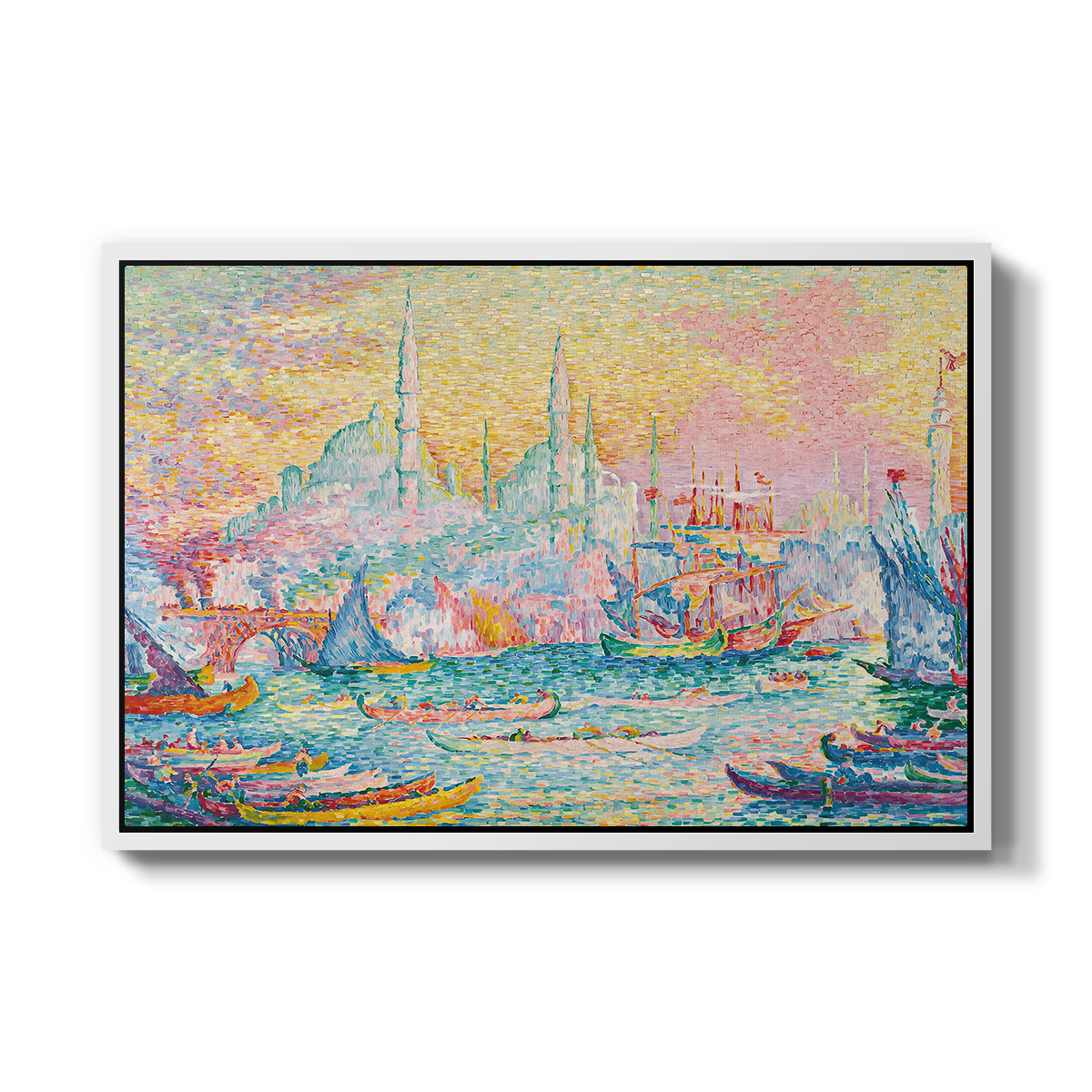 The Golden Horn, Constantinople, 1907 - Floater Framed Canvas Print