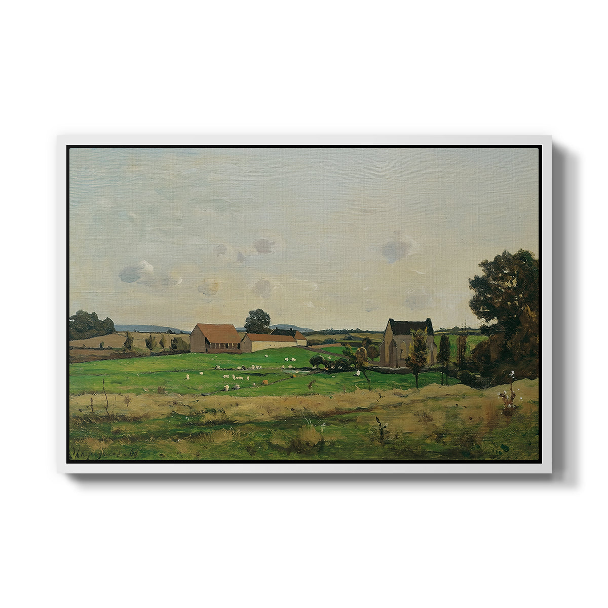 The Saulce Estate, 1869 - Floater Framed Canvas Print