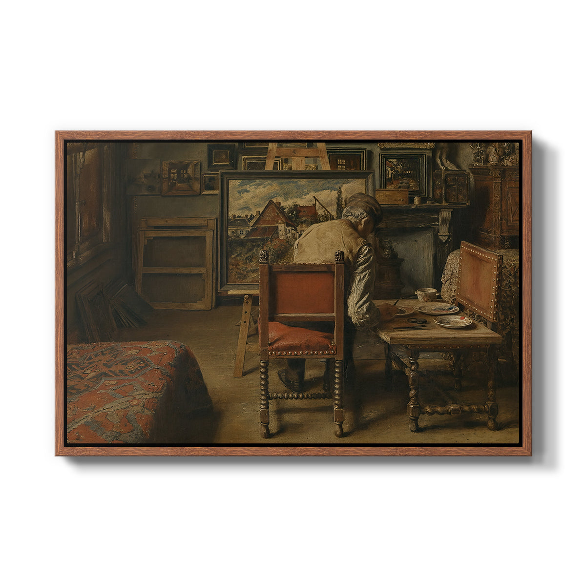 The Retoucher (The Restorer), 1876 - Floater Framed Canvas Print