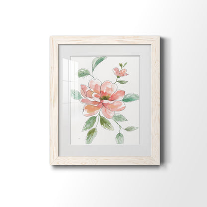 Peony Contour - Barnwood Framed Art Print