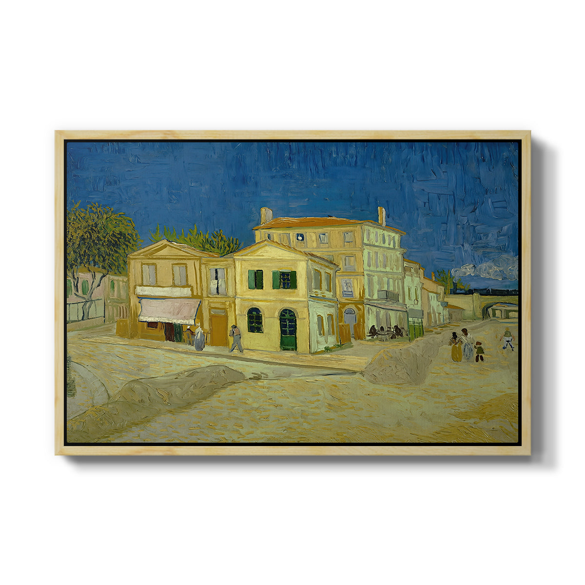 The Yellow House (The Street), 1888 - Floater Framed Canvas Print
