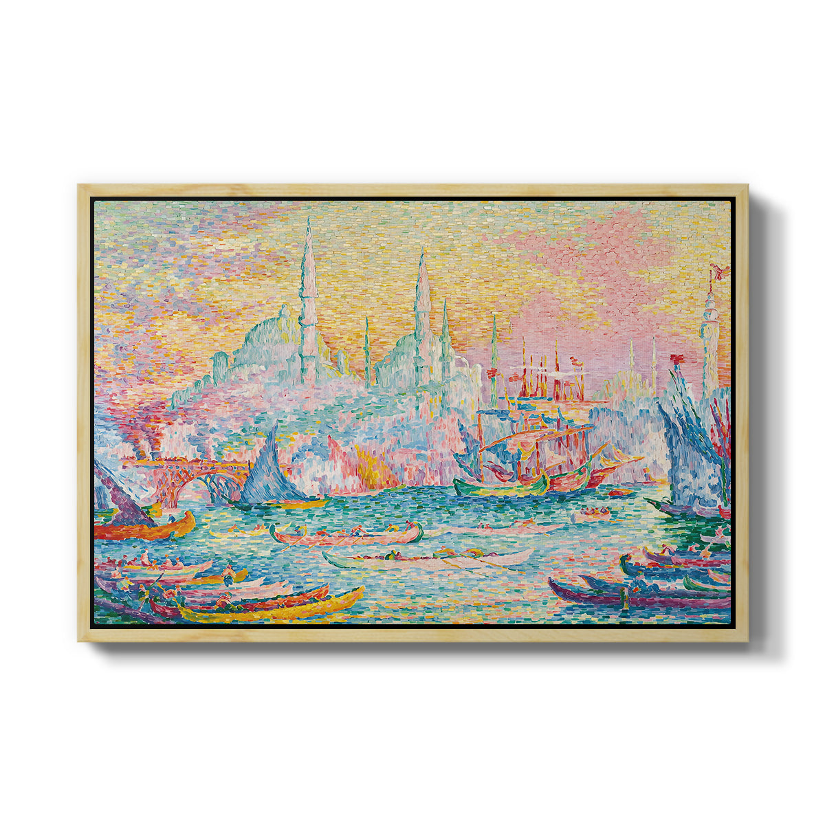 The Golden Horn, Constantinople, 1907 - Floater Framed Canvas Print