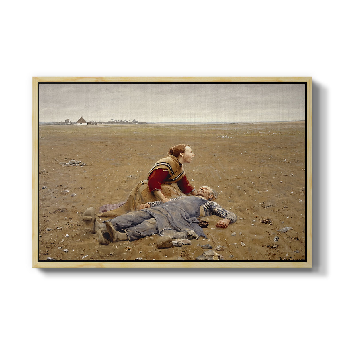 Worn Out (Udslidt), 1889 - Floater Framed Canvas Print