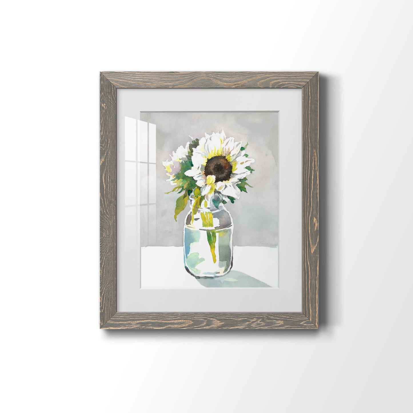 Sunflower I - Premium Framed Print - Distressed Barnwood Frame - Ready to Hang