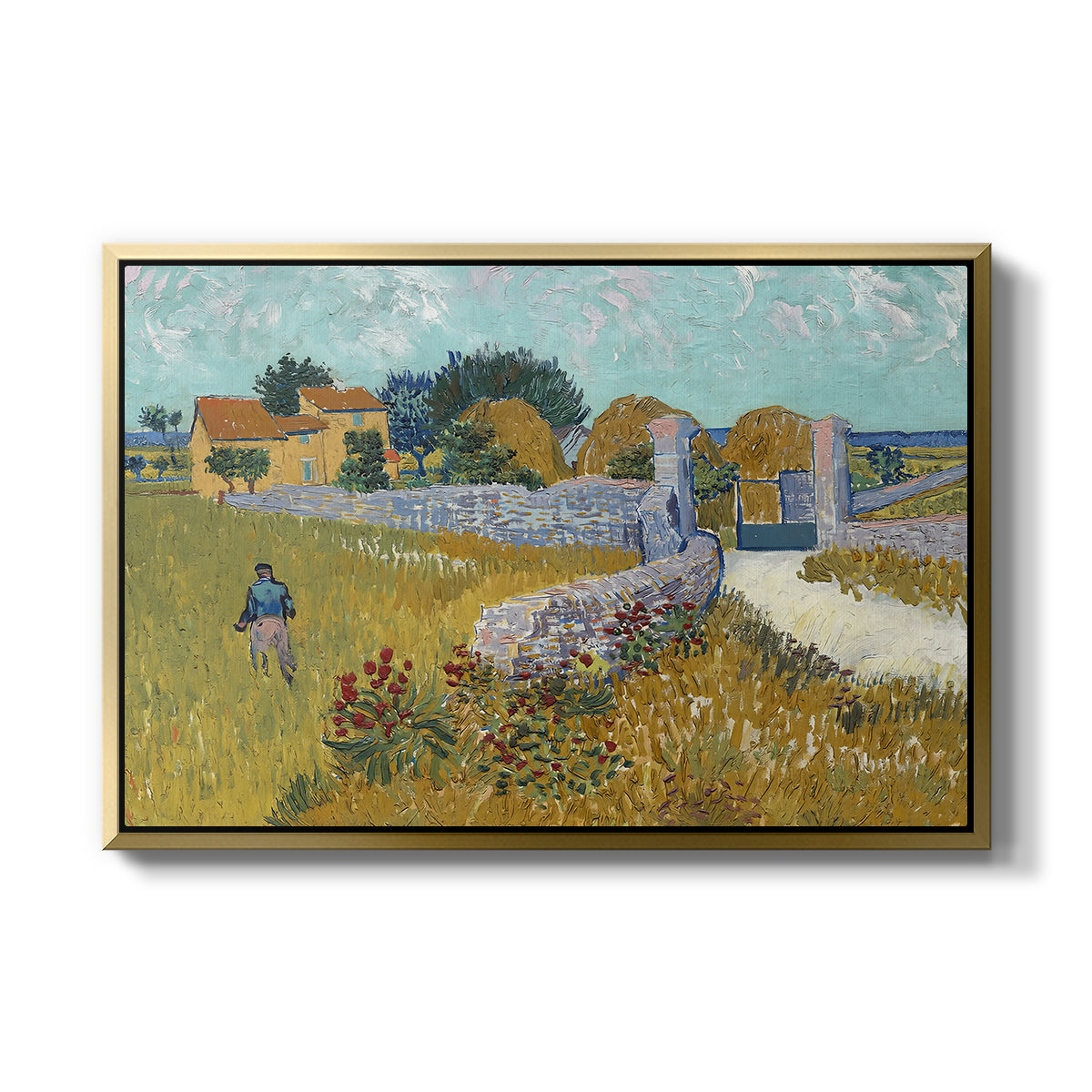 Farmhouse in Provence, 1888 - Floater Framed Canvas Print