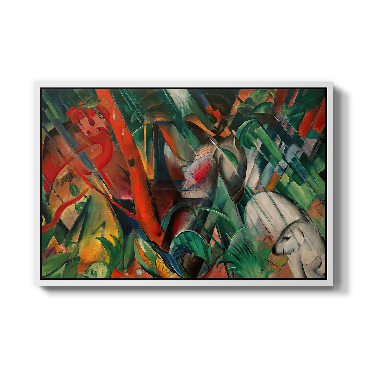 In the Rain, 1912 - Floater Framed Canvas Print