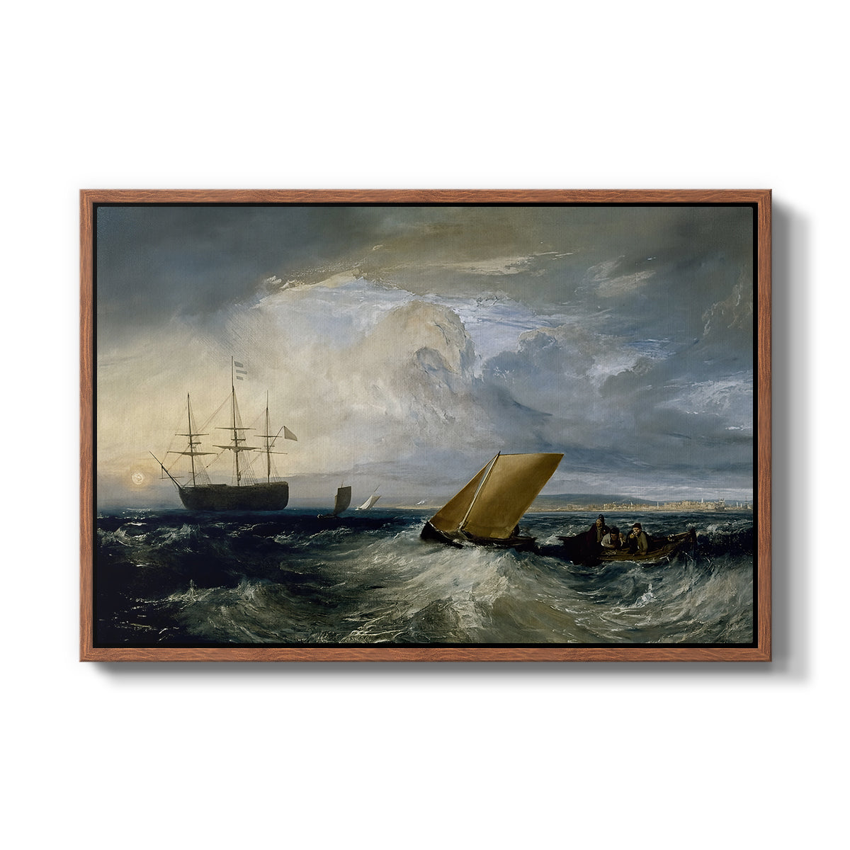 Sheerness as Seen from the Nore, 1808 - Floater Framed Canvas Print